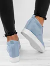 Women Faux Suede Wedge heel Sneakers Slip on Breathable Shoes