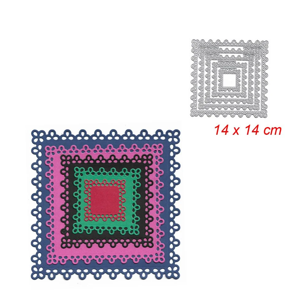 Square Star Heart Rectangle Circle Dies Frame Metal Cutting Die For DIY Scrapbooking Paper Cards Die Cuts Photo Album Making