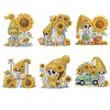 6Pcs Sonnenblume Skelett - 5d DIY Handwerk Aufkleber Magnet