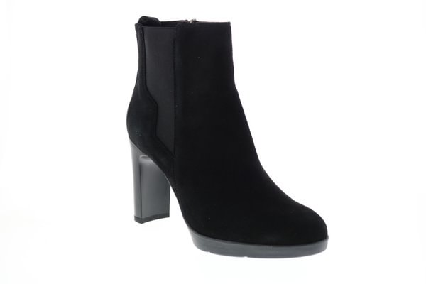 Geox Annya High D94AEA00021C9999 Womens Black Suede Ankle & Booties Boots - Life is Beautiful for You - SheChoic