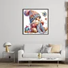 Gnome Knitting A Sweater-11CT Stamped Cross Stitch 45*45cm/17.72*17.72in