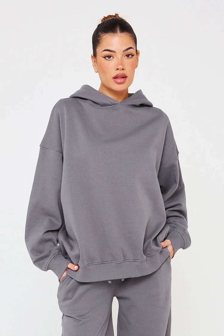 Charcoal Organic Cotton Oversized Hoodie