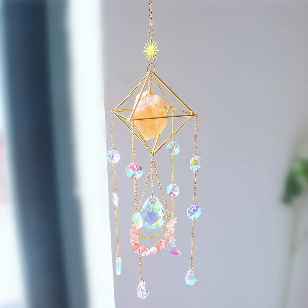 K9 Crystal Light Catchers Wind Chime Sunlight Trapping Windchimes Jewelry
