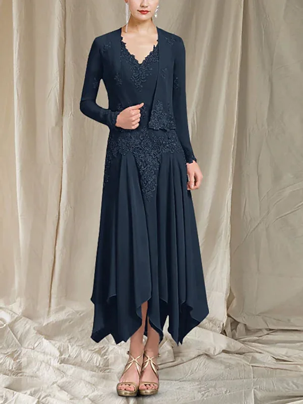 V Neck Lace Sleeveless Maxi Dress Top Suit
