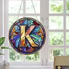 Diamond Painting Double Sided Letter K Suncatcher Hanging Ornament for Home Decor