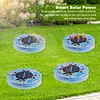 4Pcs LED Mosaic Solar Disk Light Solar-Powered Decorative Driveway Lamps Auto On/Off Ground Mosaic Disk Lamp for Outdoor Walkway Patio & Lawn