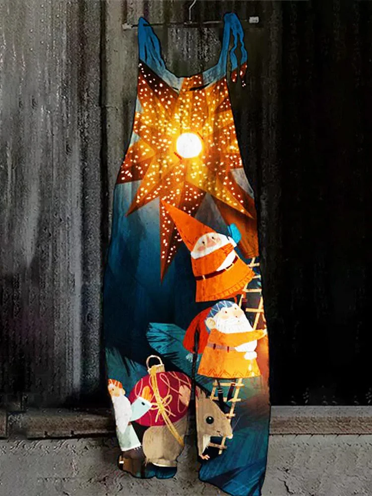 Santa Print Jumpsuit