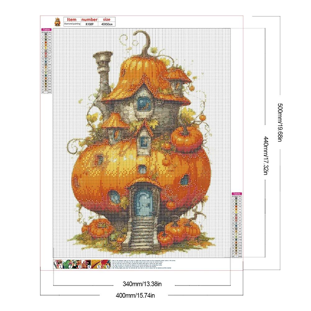 Diamond Painting - Full Round Drill - Pumpkin House(Canvas|40*50cm)