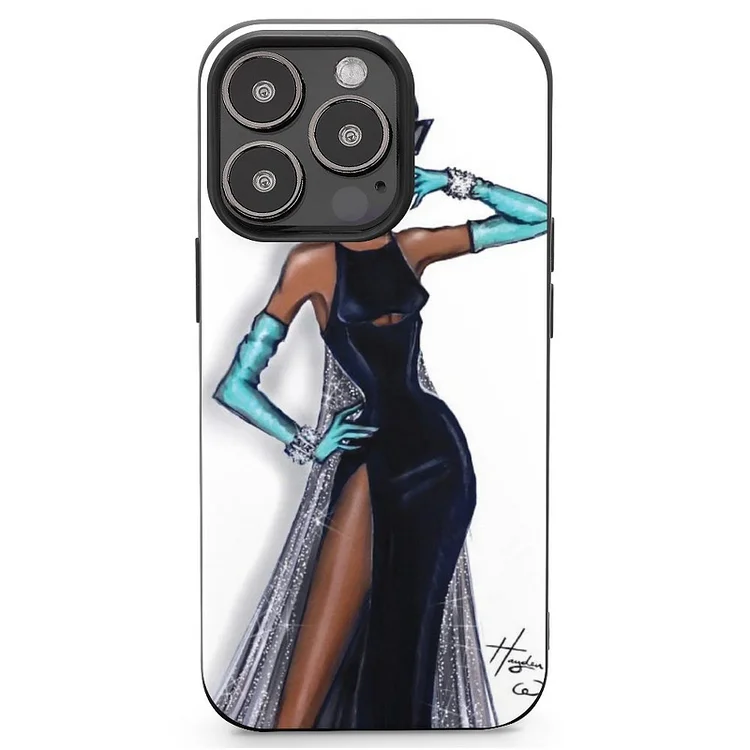 Black Breakfast At Tiffany's Mobile Phone Case Shell For IPhone 13 and iPhone14 Pro Max and IPhone 15 Plus Case - Heather Prints Shirts