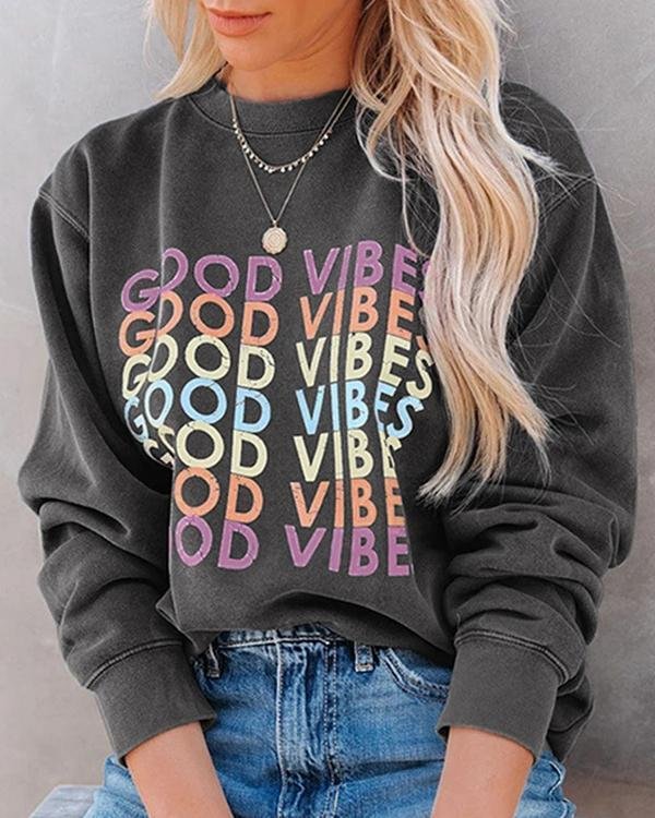 Good Vibes Graphic Sweatshirt - Chicaggo