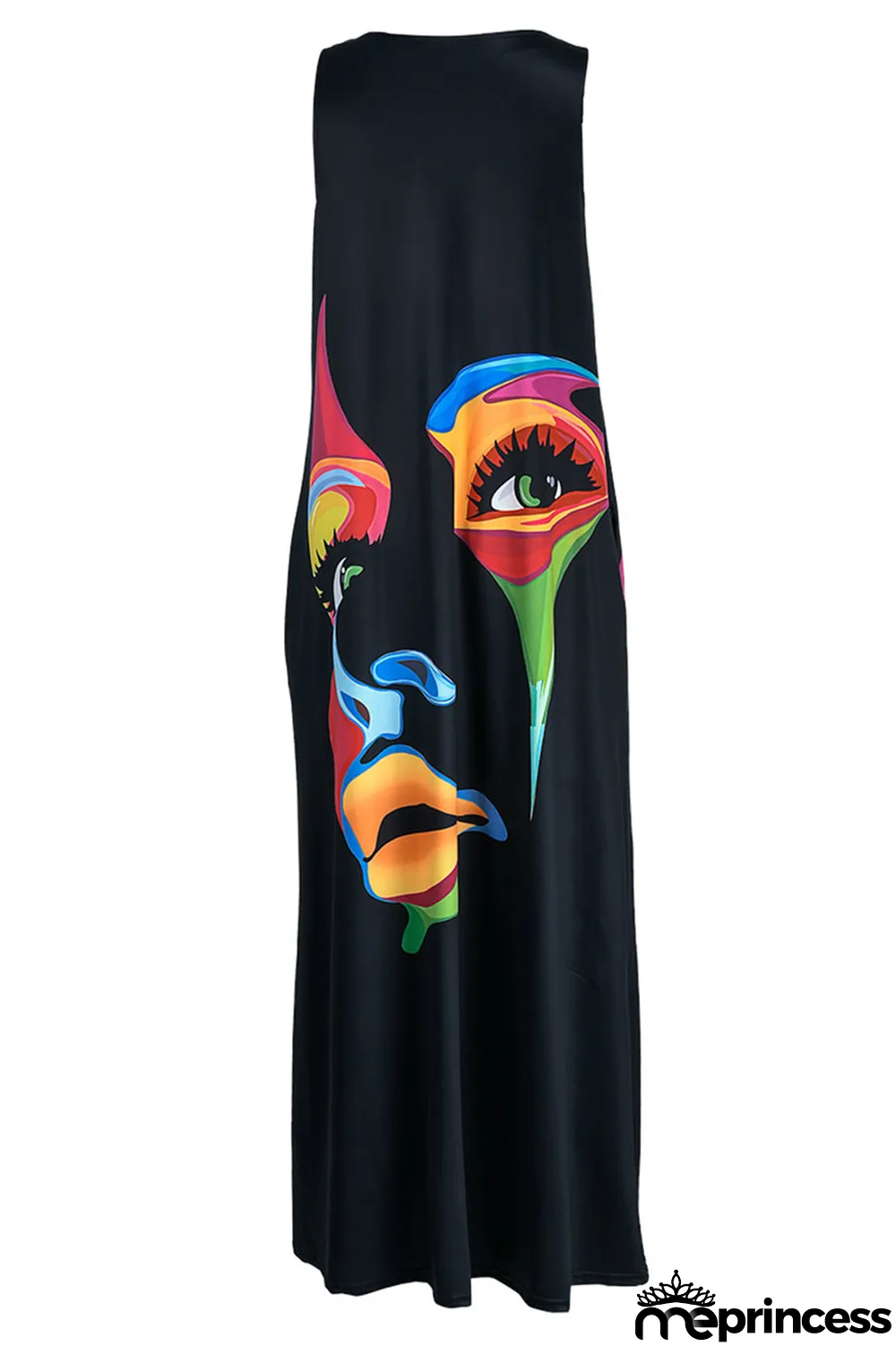 White Casual Print Patchwork V Neck Straight Dresses