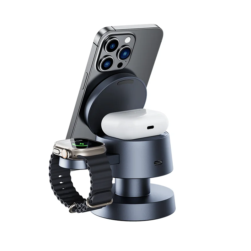 Hot selling mushroom lamp 4 in 1 wireless charger mushroom night light new product