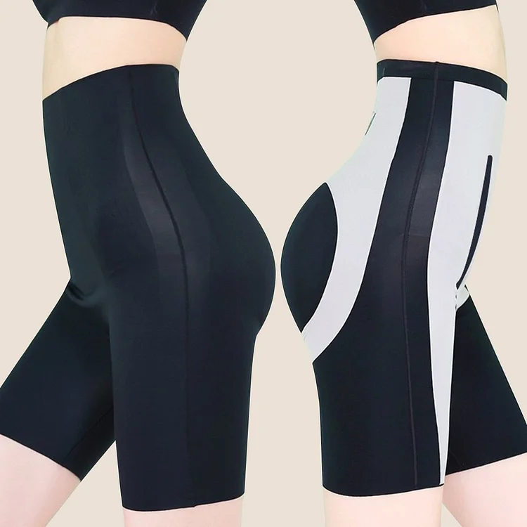 Seamless 5D  Hip Lift Sports Abdomen Shorts 