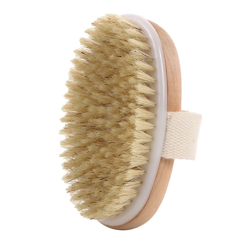 Retro Solid Color Wood Bath Brush/massage Brush 1 Piece