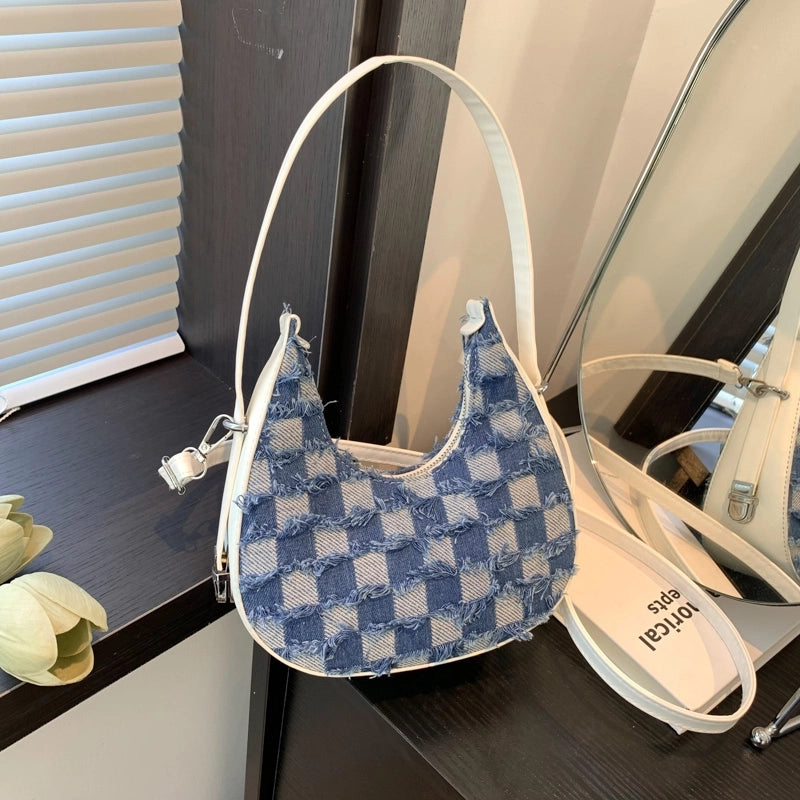 Women’s All Seasons Denim Elegant Shoulder Bag Underarm Bag