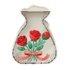 (US Local)Acrylic Wooden Rose Bag Shape Diamond Painting Piggy Bank Storage Box Kit