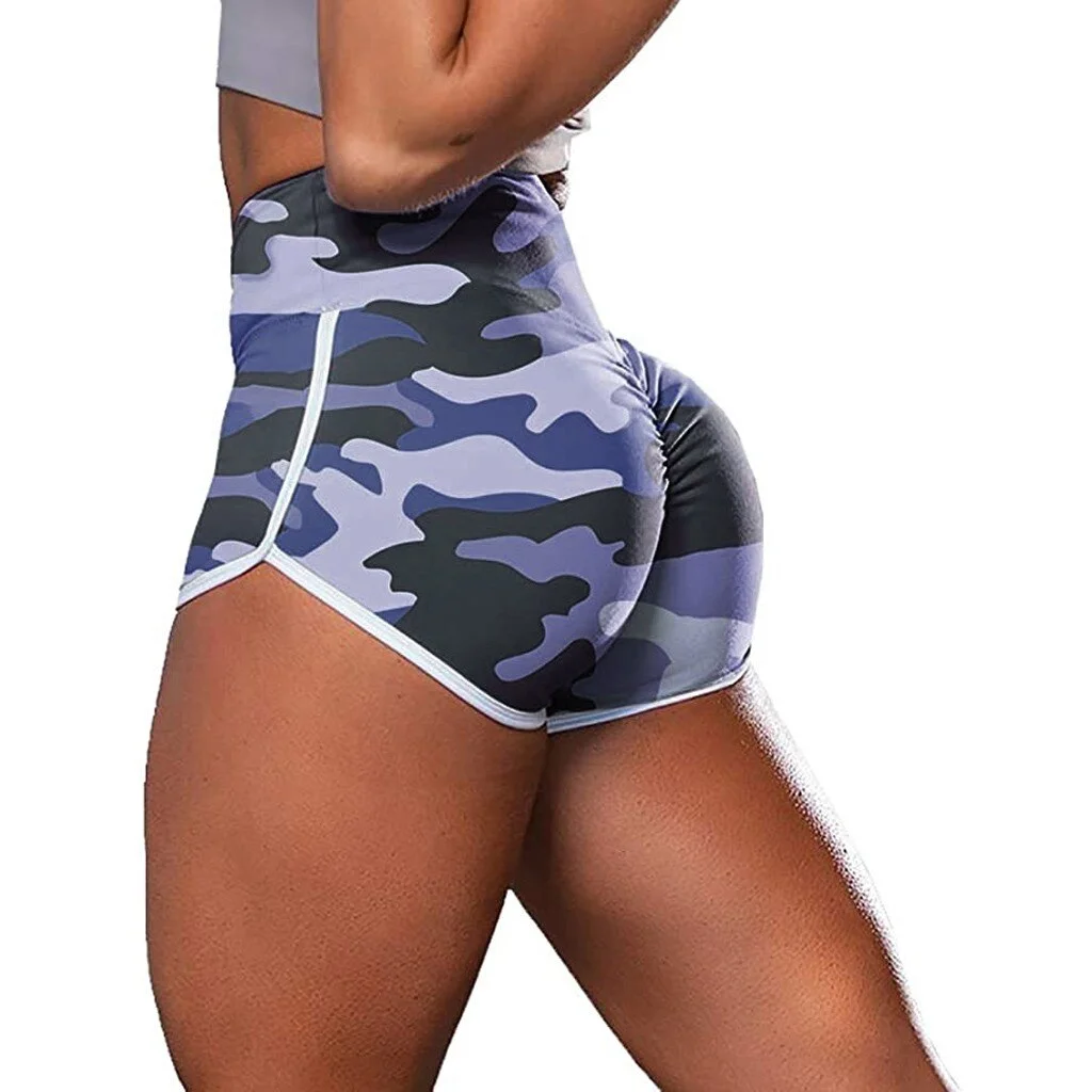 Women's Sexy Camouflage Shorts Summer Silky Slim Short High Waisted Casual Hot Booty Gym Sports Shorts Summer Fashion Clothes