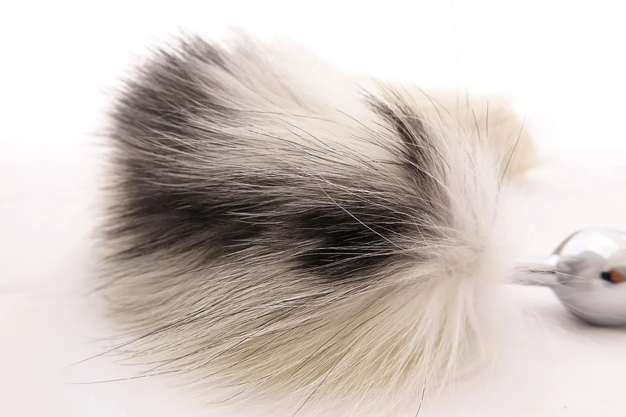 tunnel anal plug porn Wolf Tail Butt Plug Stainless Steel Pet Play Anal trainers main image 1