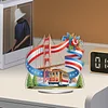 America Flag Bridge DIY Acrylic Desktop Diamond Art Kit Single-Sided for Home Decor
