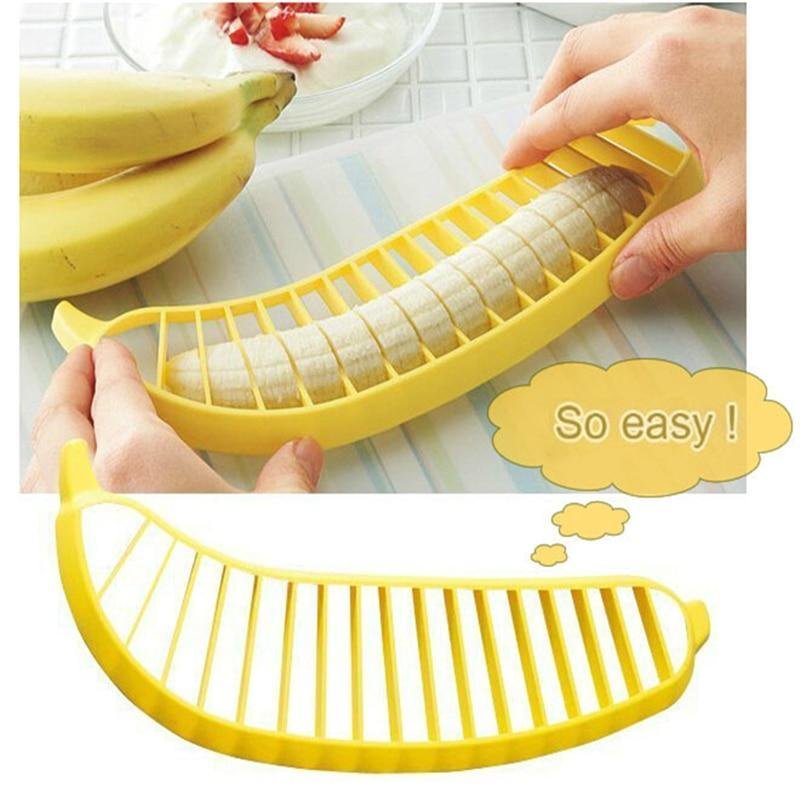 Super Quick Banana Slicer Cutter Fruit Vegetable Tool Kitchen Gadgets