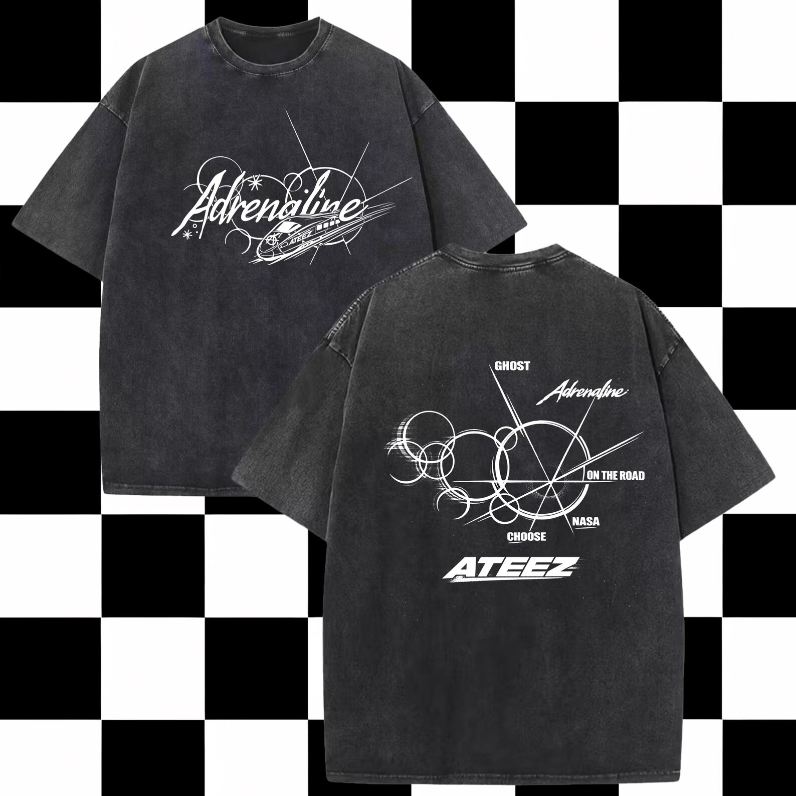 Ateez Golden Hour Part 4 Adrenaline Tracklist Washed T-Shirt
