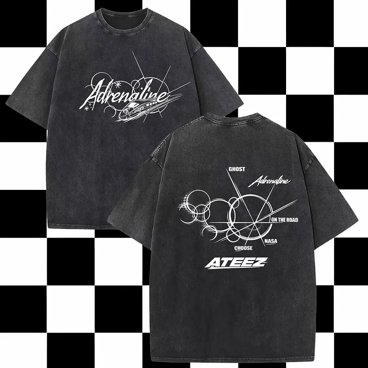 Ateez Golden Hour Part 4 Adrenaline Tracklist Washed T-Shirt