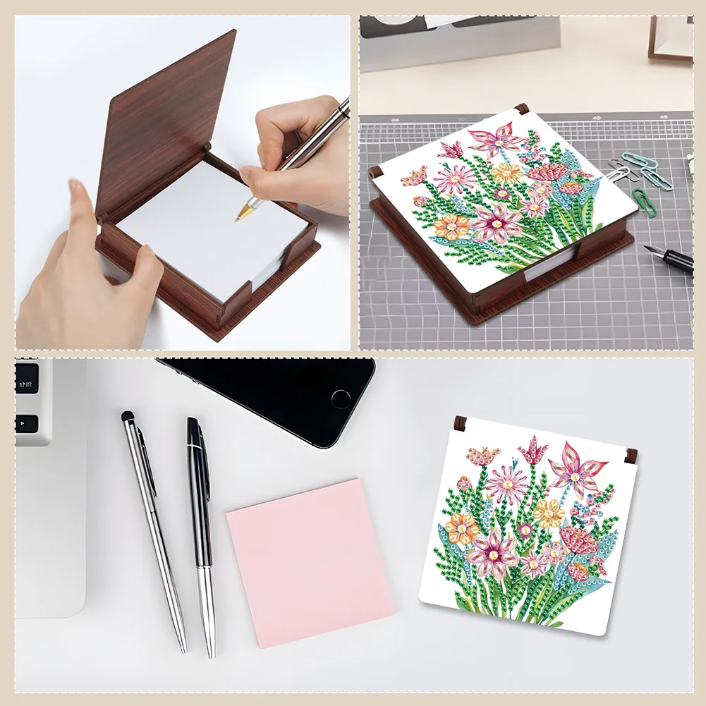 DIY Flower Diamond Painting Note Box Paper 160 Sheets of Paper for DIY Art Craft