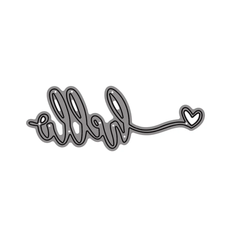 Metal cutting die cut mold hello letters and love for card making scrapbooking paper photo album craft template mold 2021