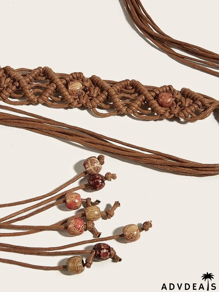 Bead Decor Rope Belt