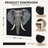 DIY Pre-Framed Elephant Button Art Canvas Kit