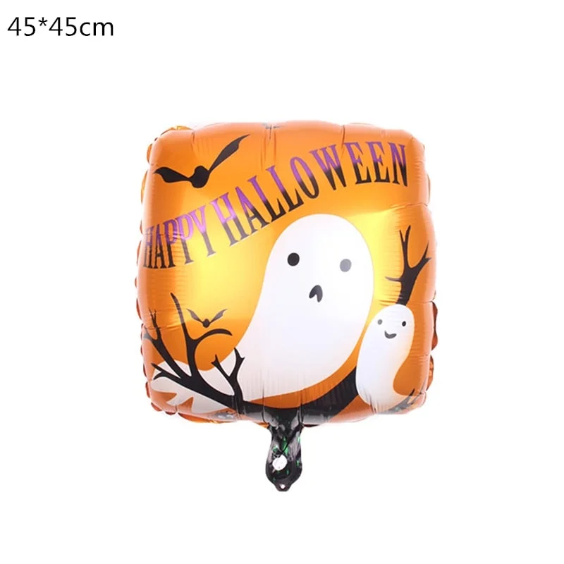 Halloween Pumpkin Ghost Balloons Halloween Decorations Spider Foil Balloons Inflatable Toys Bat Globos Halloween Party Supplies
