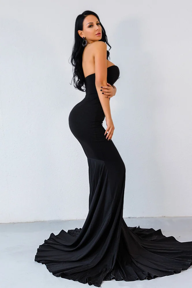 Sexy Sweetheart Mermaid Long Evening Prom Dress With Slit