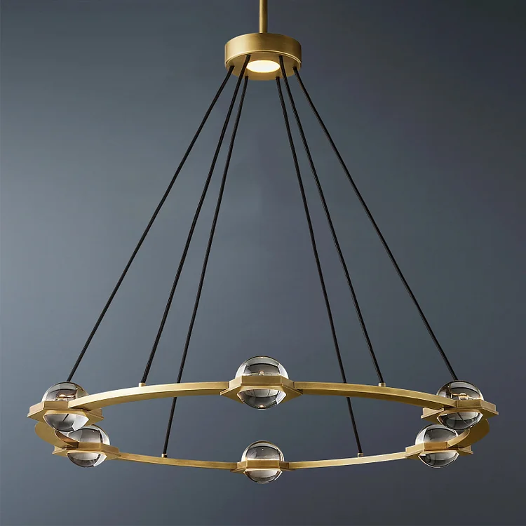 Éclatant vintage Sophistication Round Chandelier 36" Vjlight