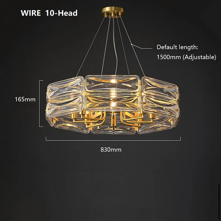 Caro Modern Luxury Round Brass Chandelier (10-Head) Vjlight
