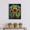 5D diy volle runde bohrer diamant malerei buntglas sonnenblume dekor (a7373)