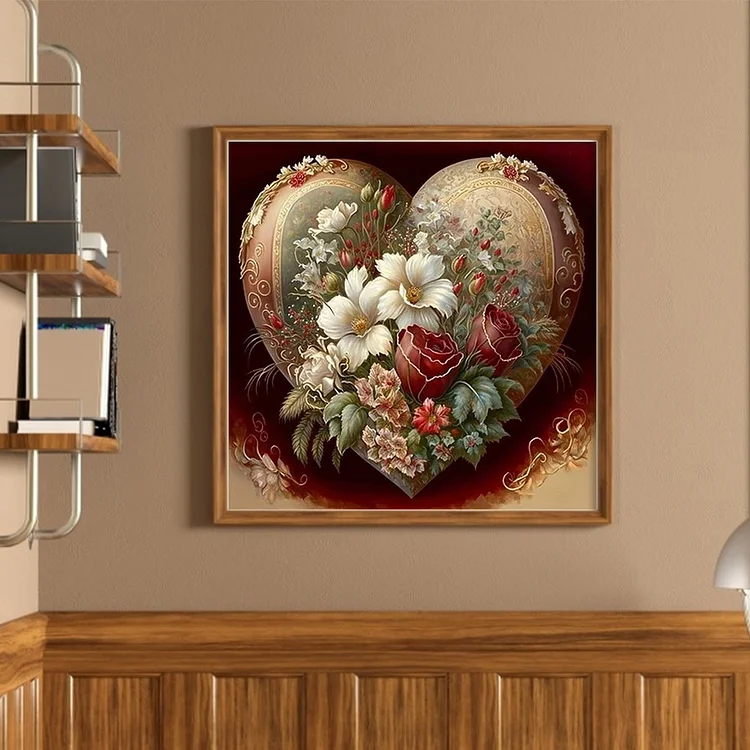 Love Flowers 11CT Stamped Cross Stitch 50*50CM