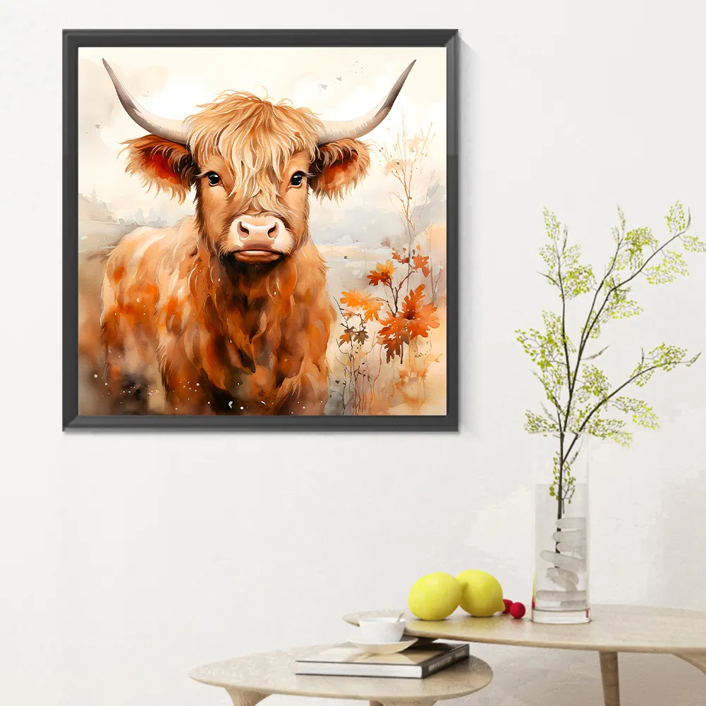 Diamond Painting - Full Round Drill - Highland Yak(Canvas|30*30cm)