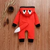 Baby  Long-sleeved Fox Ear Hooded Hat Crawl Jumpsuit Romper