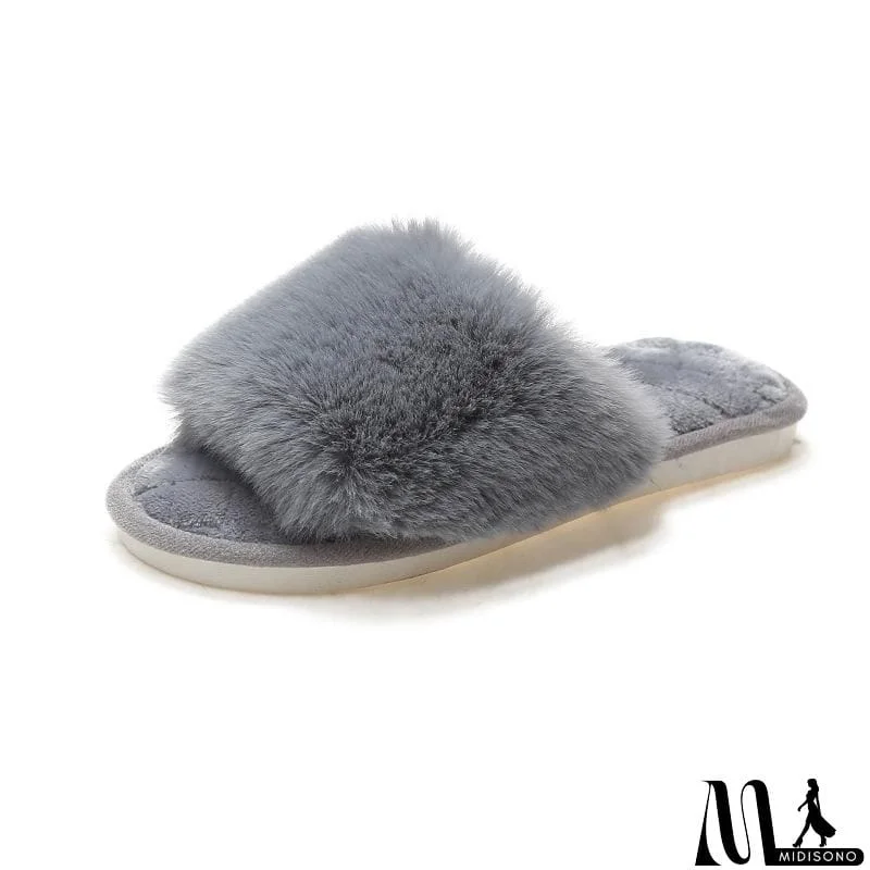 MidiSono - Plush Cross-floor Cotton Slippers