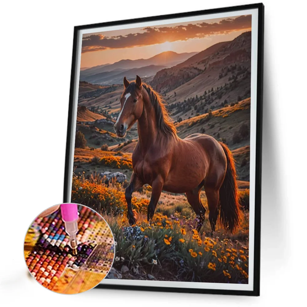 Diamond Painting - Full Round Drill - Horse(Canvas|40*50cm)