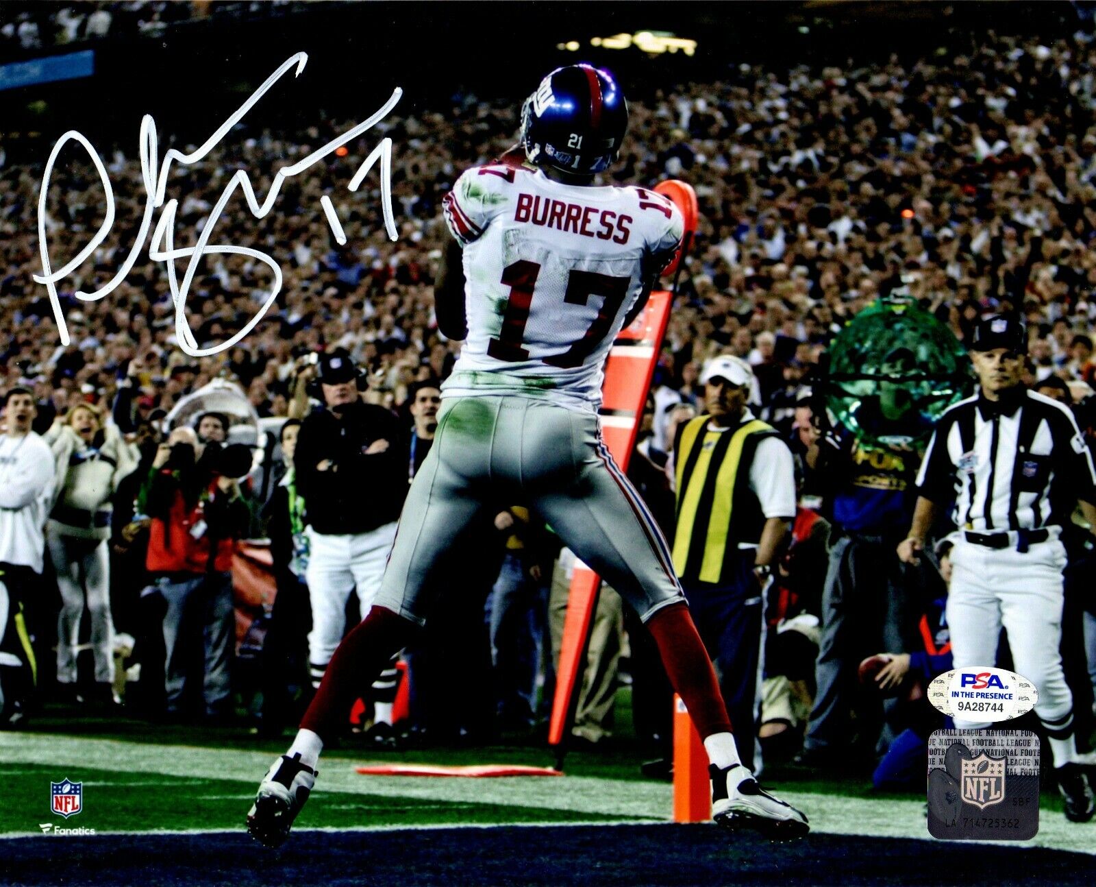 Plaxico Burress autographed signed 8x10 Photo Poster painting NFL New York Giants PSA COA