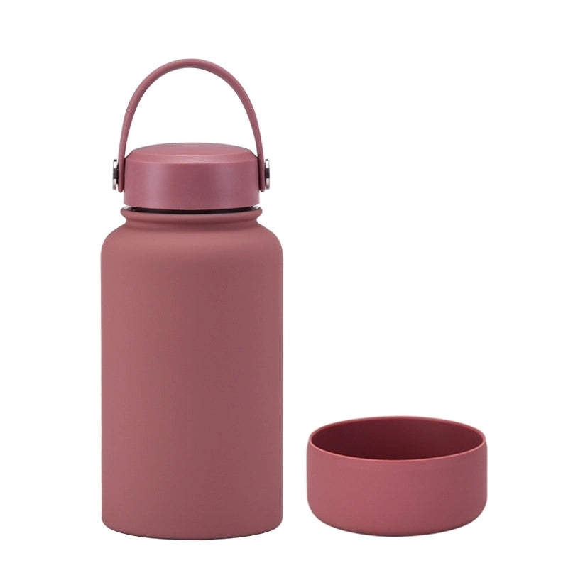Casual Solid Color Stainless Steel Silica Gel Water Bottles 1 Piece