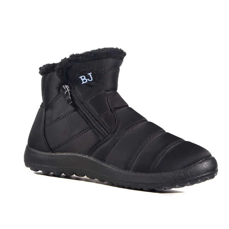 Letclo™ Winter Waterproof And Velvet Flat Warm Snow Boots letclo Letclo