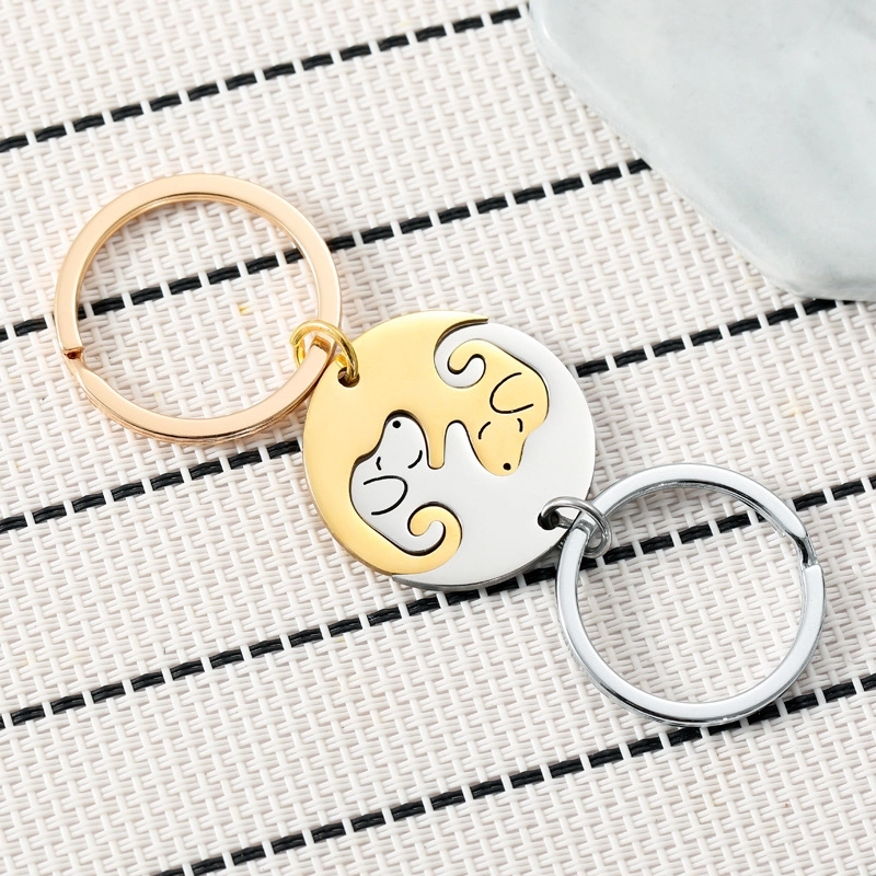 Cartoon Style Cute Dog 201 Stainless Steel Valentine’S Day Unisex Keychain