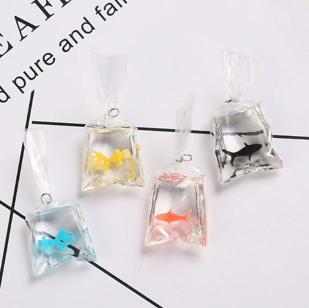 Mini Goldfish Bag Resin Charm