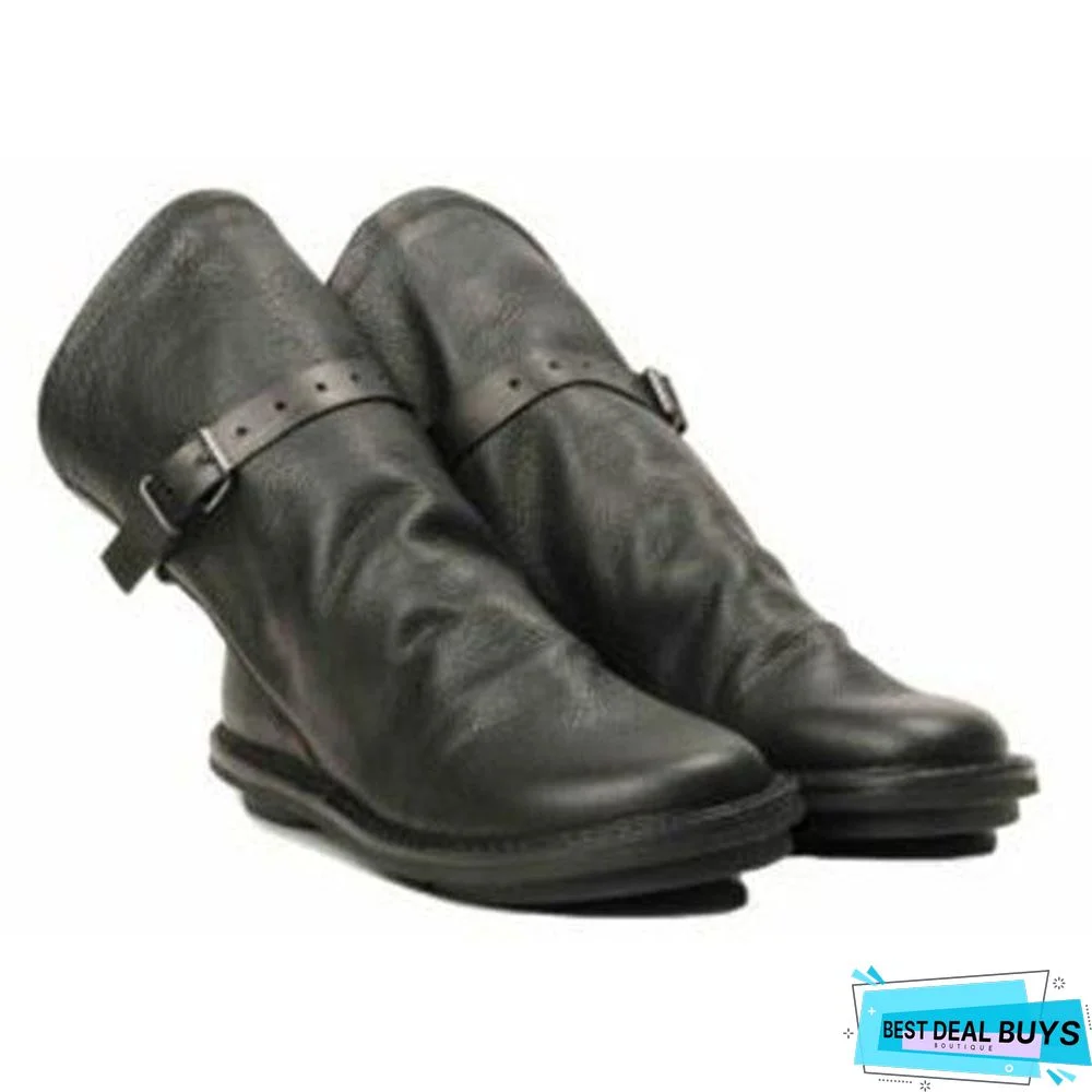 Men's Retro Soft Leather Ankle Boots