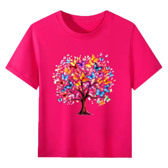 【2Y-13Y】Colorful Butterfly Tree Of Life Kids' T-Shirt