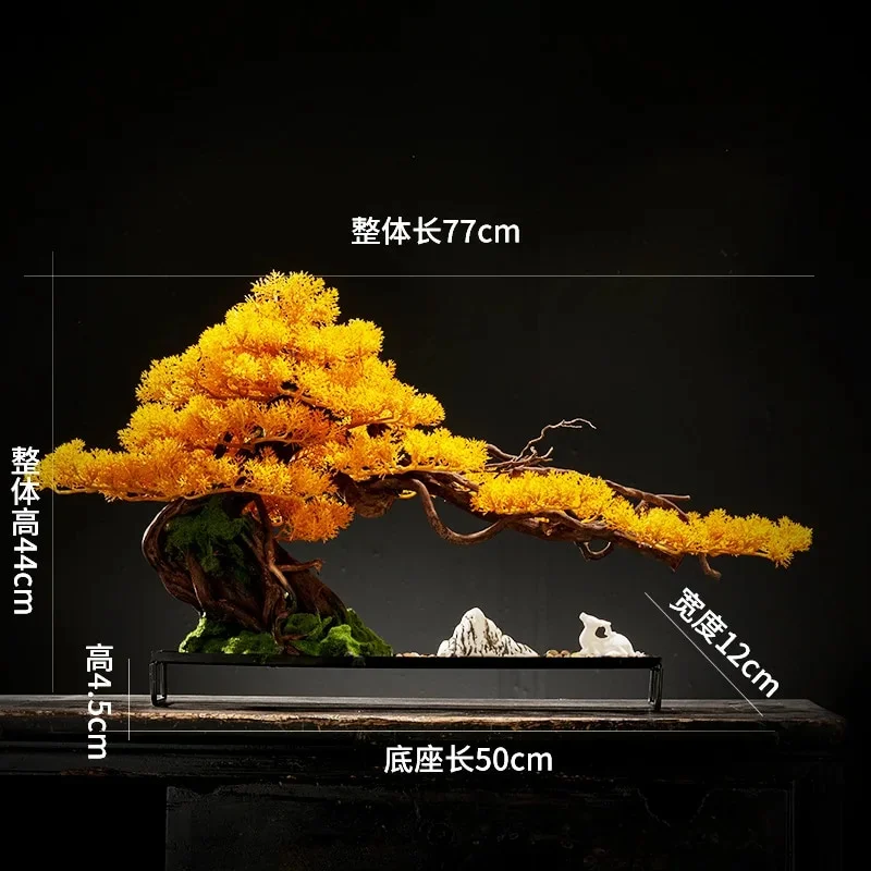 Athvotar Welcome Pine Bonsai Artificial Green Plant, Potted Landscape, Home Porch, Living Room, Office Pines, Soft Decoration