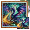 (Multi-Style) Dragon-11CT Stamped Cross Stitch 50*50cm tapestrymarket