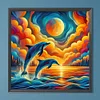 Diamond Painting-DIY Full Round Drill Dolphin(40*40CM)